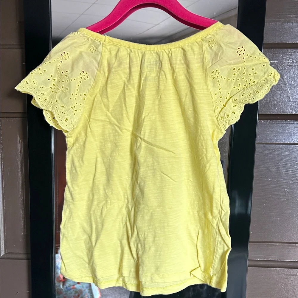 OshKosh B'gosh Yellow Eyelet Sleeve Blouse
